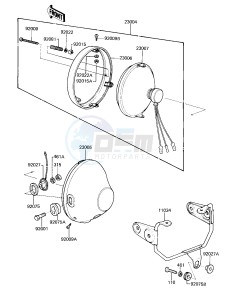 KZ 250 D [CSR] (D2) [CSR] drawing HEADLIGHT -- 81 D2- -