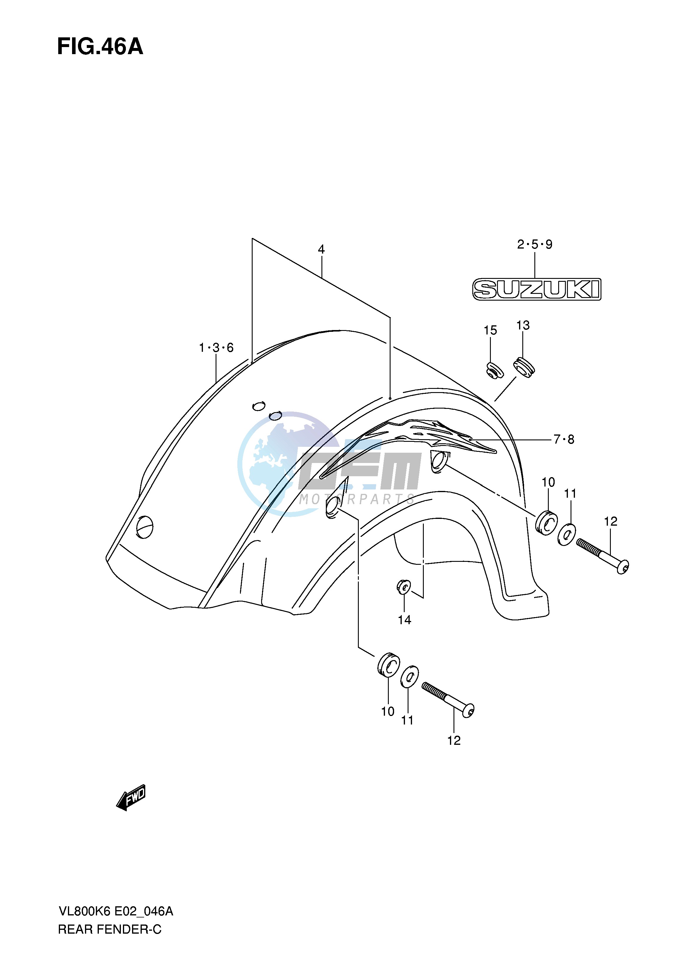 REAR FENDER (MODEL K8)