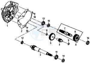 FIDDLE III 50 L6 drawing MISSION CASE - DRIVE SHAFT