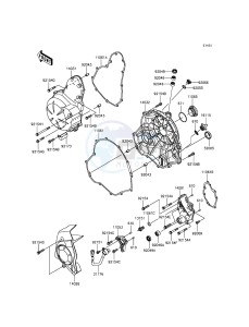 ER-6F EX650ECF XX (EU ME A(FRICA) drawing Engine Cover(s)