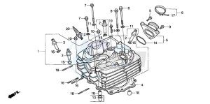 NX500 DOMINATOR drawing CYLINDER HEAD