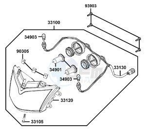 PEOPLE S 300 I drawing Head Light