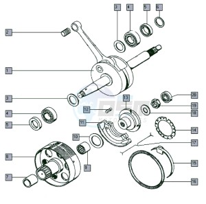 S25_P 50 drawing Crankshaft-cluth-magneto