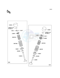 NINJA ZX-12R ZX1200B6F FR GB XX (EU ME A(FRICA) drawing Valve(s)