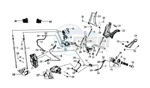 GTS 300 EFI drawing FRONT FORK/ FRONT WHEEL / FRONT FENDER