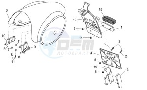 V7 II Racer ABS 750 USA-CND drawing Rear body II- Plate holder