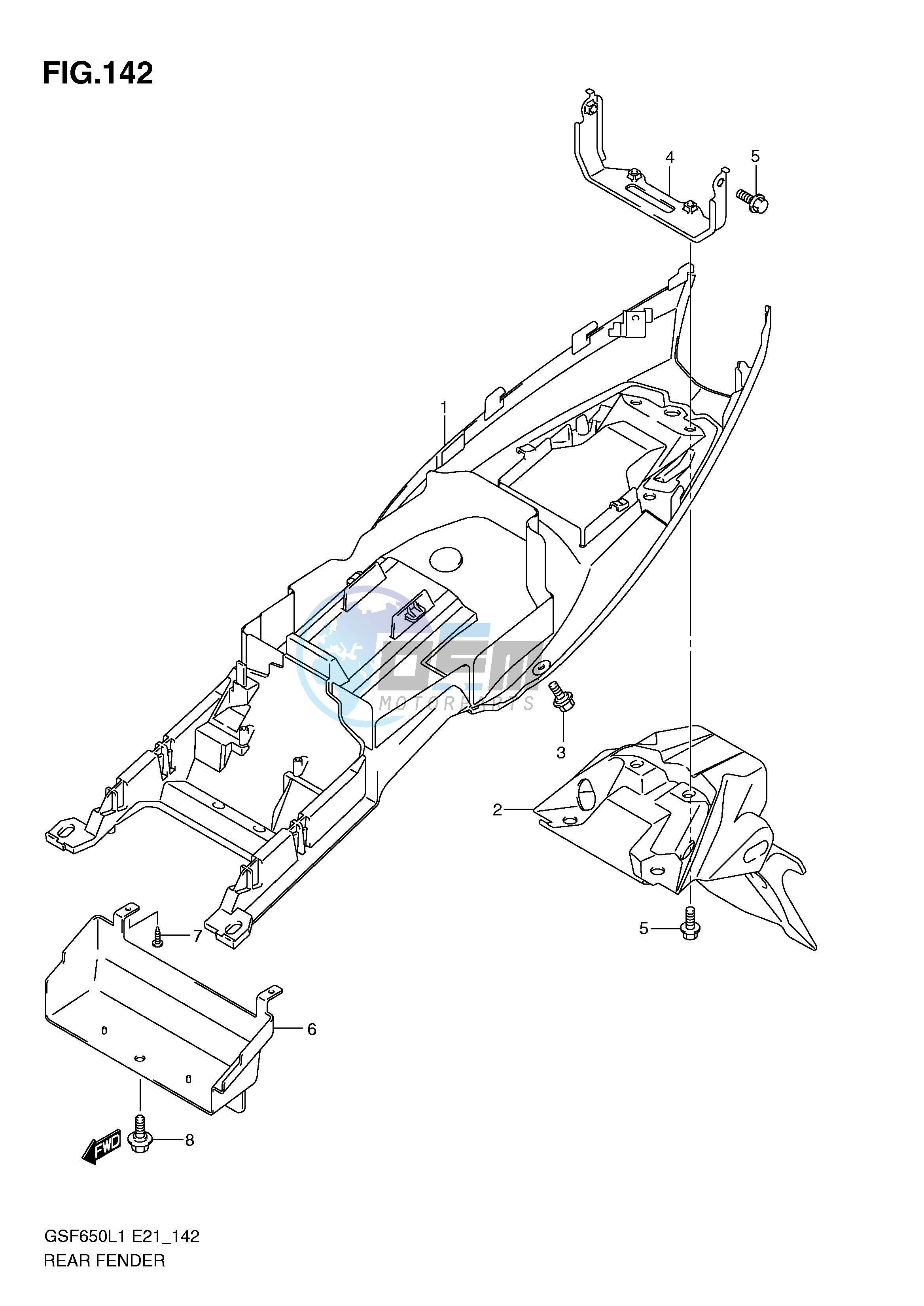 REAR FENDER (GSF650SUAL1 E21)