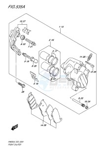 AN650Z ABS BURGMAN EXECUTIVE EU-UK drawing FRONT CALIPER