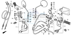 XL650V TRANSALP drawing SWITCH/CABLE