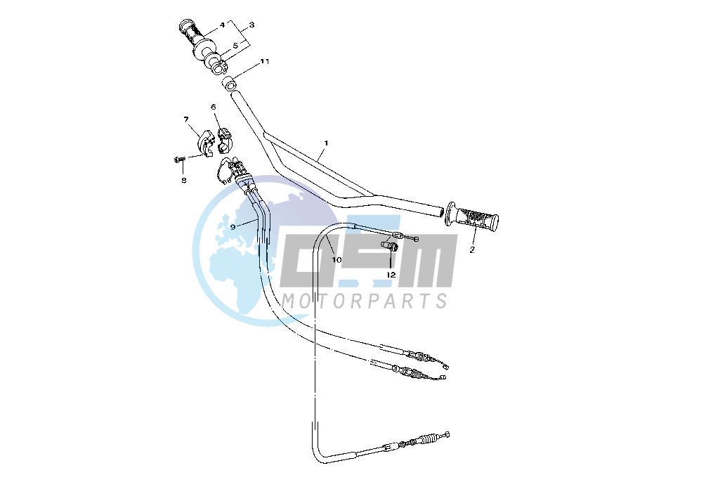 STEERING HANDLE-CABLE MY01