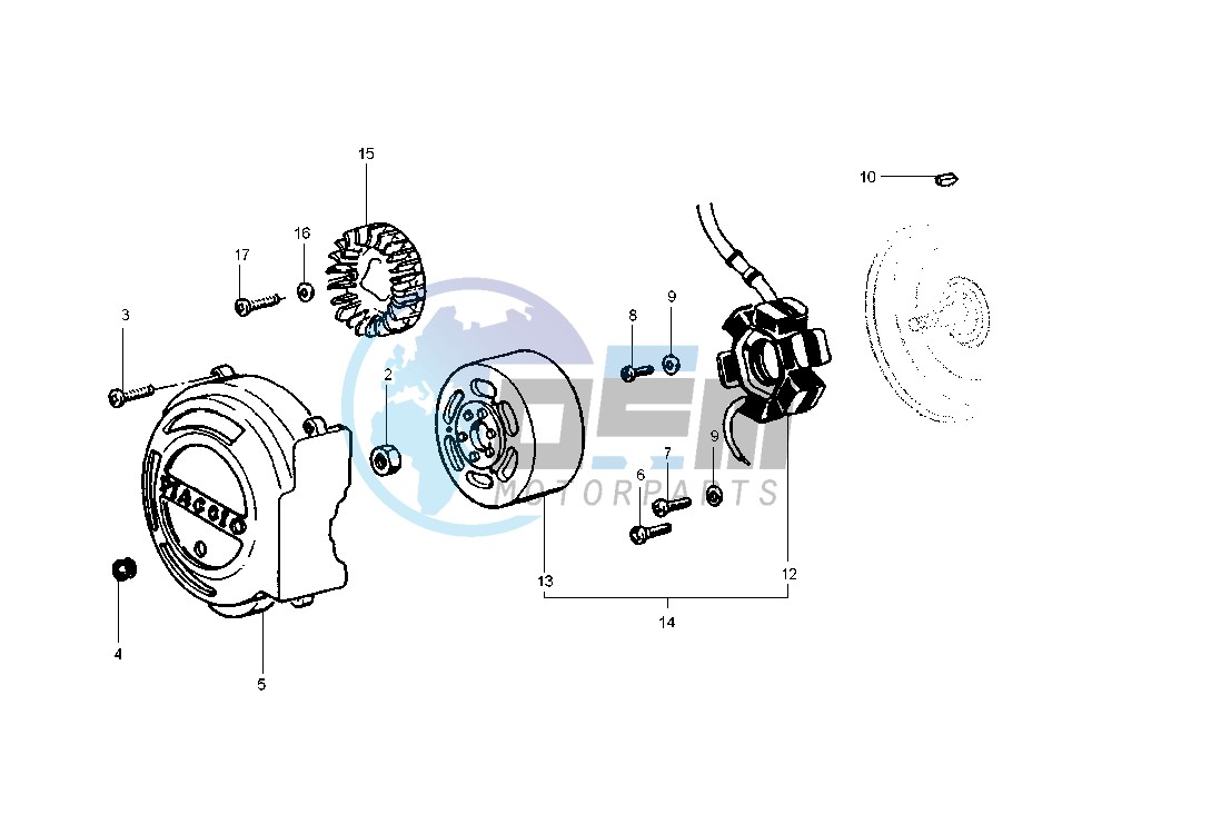 Flywheel magneto