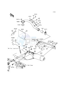 KLX250 KLX250SEF XX (EU ME A(FRICA) drawing Muffler(s)