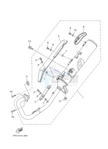 YBR125EGS (43BB) drawing EXHAUST