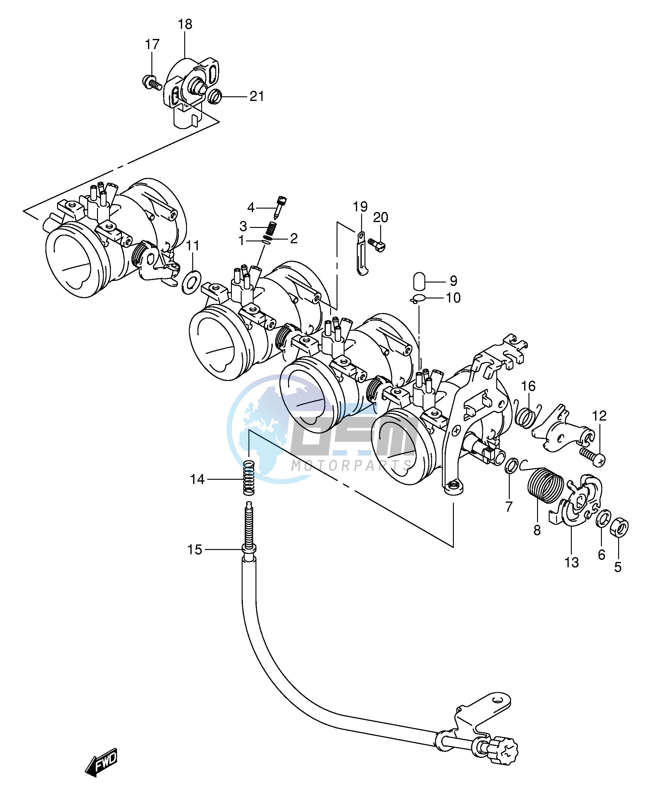 THROTTLE BODY (MODEL W X)