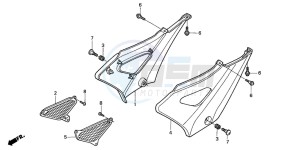 CBF250 drawing SIDE COVER