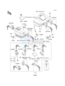 ZG 1200 B [VOYAGER XII] (B15-B17) [VOYAGER XII] drawing IGNITION SWITCH_LOCKS_REFLECTORS