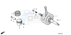 CRF100FB drawing CRANKSHAFT/ PI STON (CRF100F)