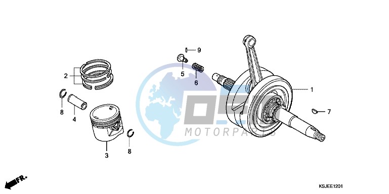 CRANKSHAFT/ PI STON (CRF100F)