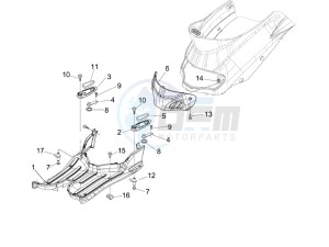 Liberty 200 4t Sport e3 drawing Central cover - Footrests