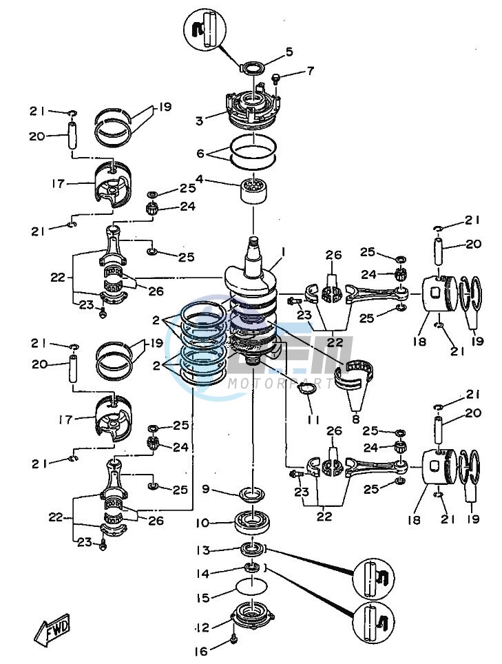 CRANKSHAFT--PISTON