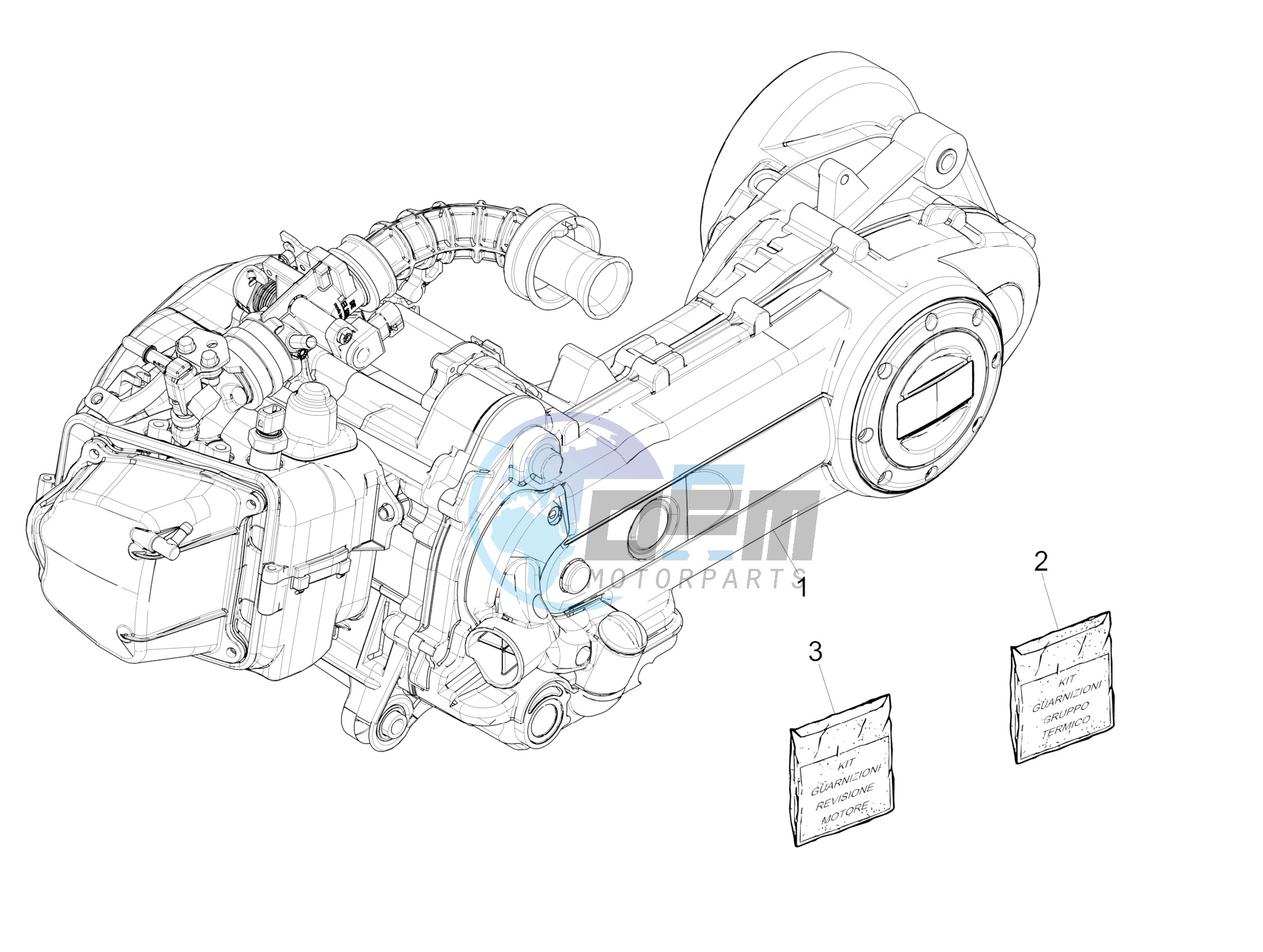 Engine, assembly