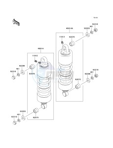 VN 1500 B [VULCAN 88 SE] (B1-B3) N8FA drawing SUSPENSION_SHOCK ABSORBER