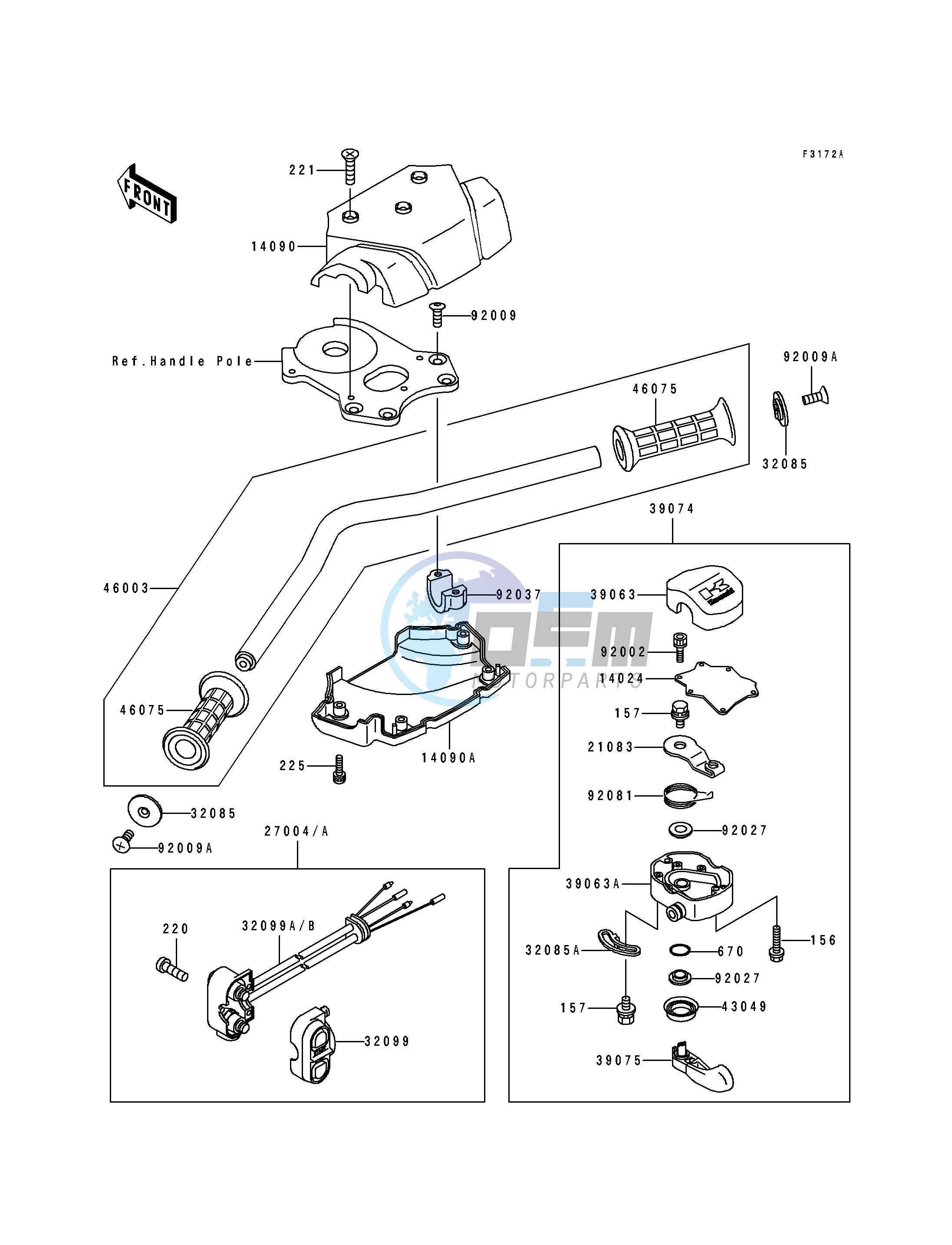 HANDLEBAR-- KAW64651 91&NAMI.- -