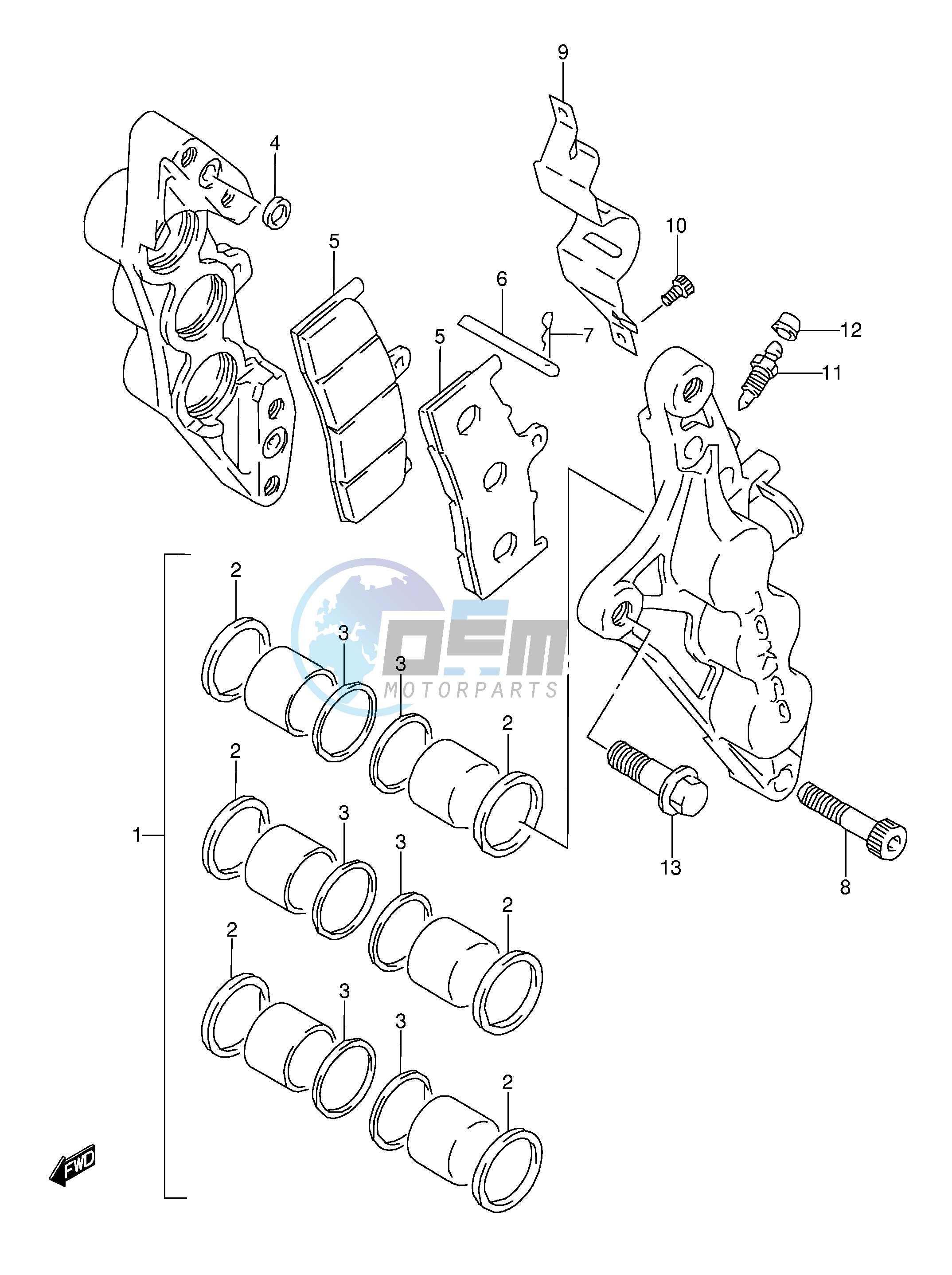 FRONT CALIPERS (MODEL P R)