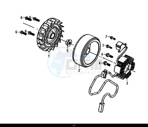 CROX 50 (45Km/h) (AE05WA-EU) (E4) (L8-M0) drawing AC GEN. ASSY