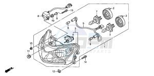 ST1300A drawing HEADLIGHT