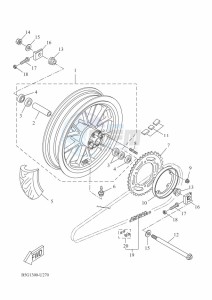 YZF125-A YZF-R125 (B5G3) drawing REAR WHEEL