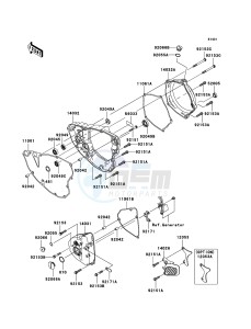 KX250F KX250-N2 EU drawing Engine Cover(s)