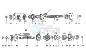 V7 Classic 750 drawing Gear box