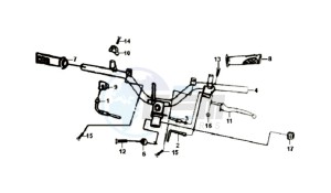 ORBIT 50 drawing HANDLEBAR / BRAKE LEVERS /CABLES