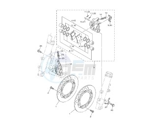 XP T-MAX ABS 530 drawing FRONT BRAKE CALIPER