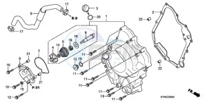 SH300AR9 F / ABS CMF SPC drawing RIGHT CRANKCASE COVER/ WATER PUMP