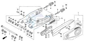 CBR600FS drawing SWINGARM