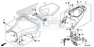 CBR1000RRF Fireblade - CBR1000RR 2ED - (2ED) drawing SEAT (CBR1000RR/ RA)