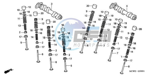 CAMSHAFT/VALVE (REAR)