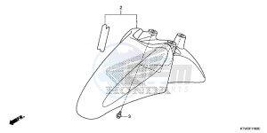 SH300E SH300E UK - (E) drawing FRONT FENDER