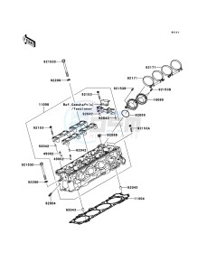 ZZR1400 ABS ZX1400B6F FR GB XX (EU ME A(FRICA) drawing Cylinder Head