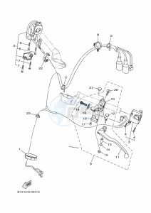 YZF250-A (B1X4) drawing HANDLE SWITCH & LEVER