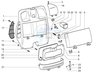 Granturismo 200 L drawing Front top case