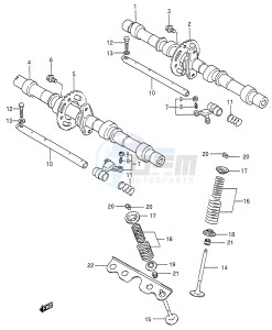 GSX600F (E28) Katana drawing CAM SHAFT - VALVE (MODEL J K L M)