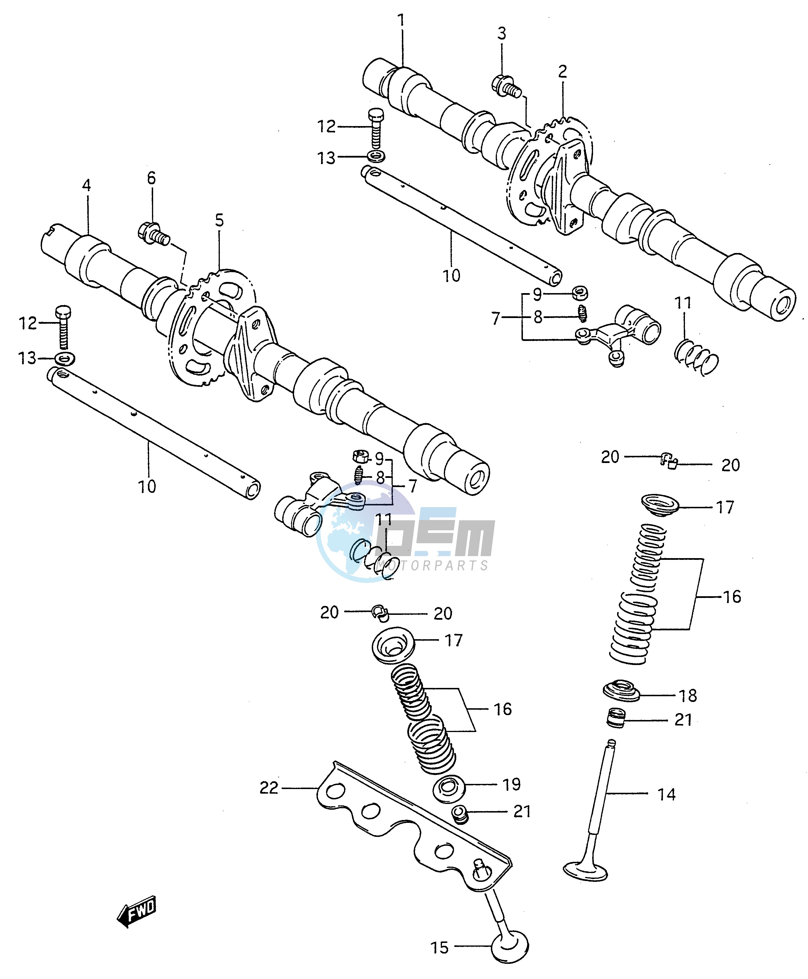 CAM SHAFT - VALVE (MODEL J K L M)