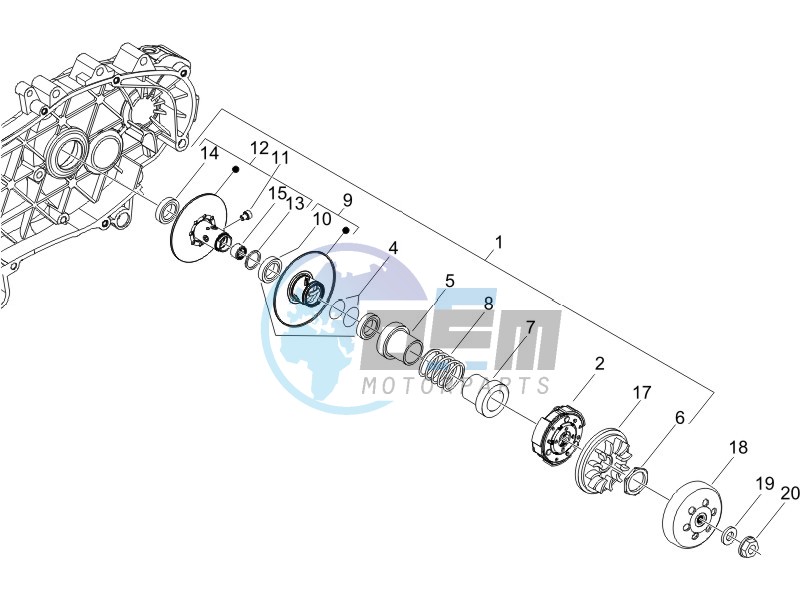 Driven pulley