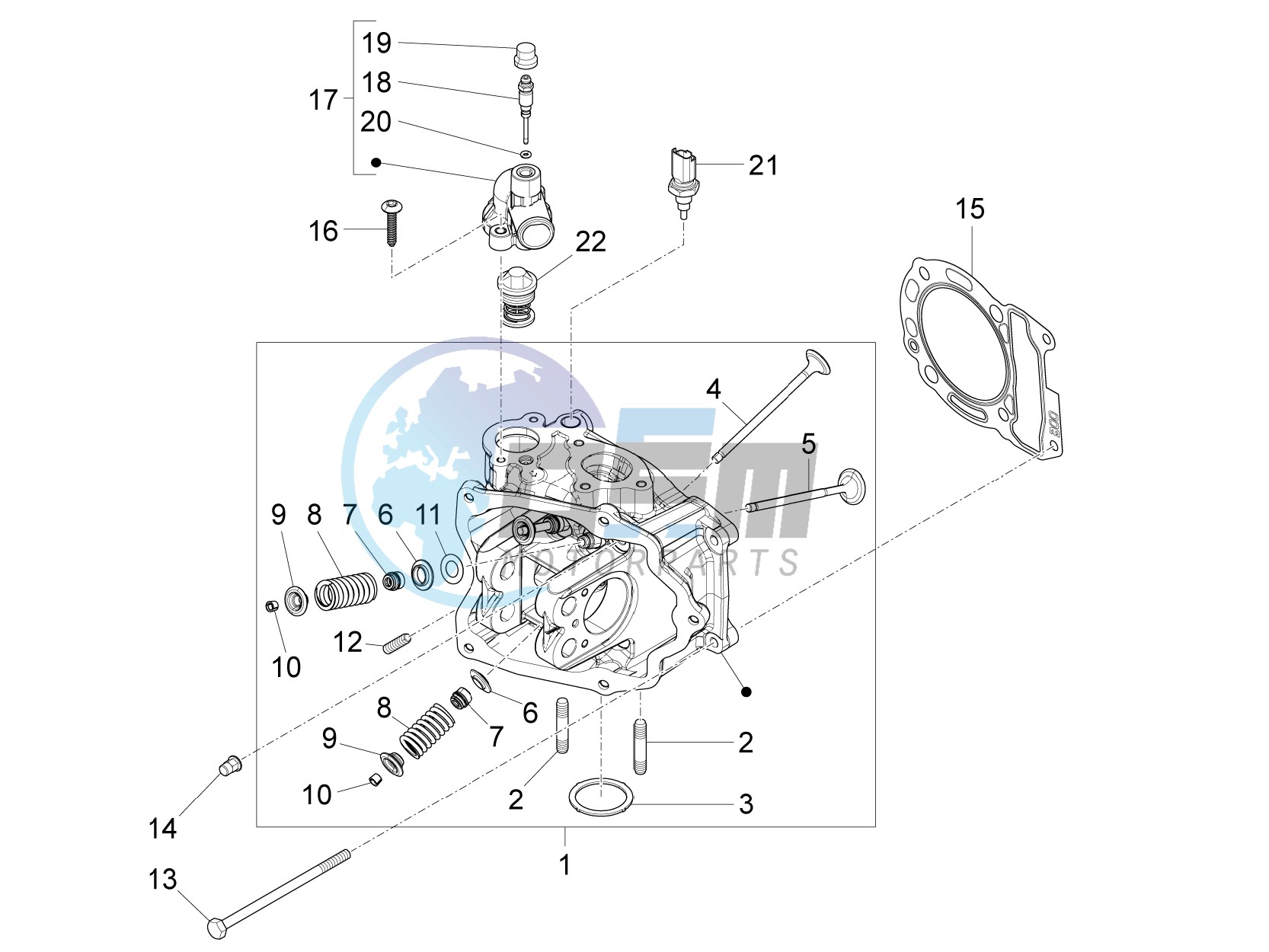 Cilinder head unit - Valve