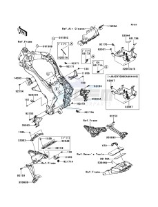 Z1000_ABS ZR1000ECF FR XX (EU ME A(FRICA) drawing Frame Fittings