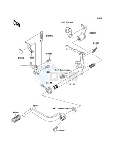 KLX110 KLX110A7F EU drawing Gear Change Mechanism