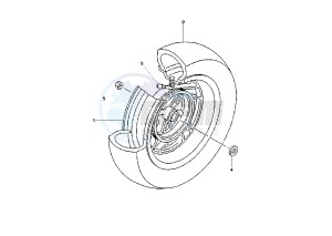 YP MAJESTY DX 250 drawing REAR WHEEL